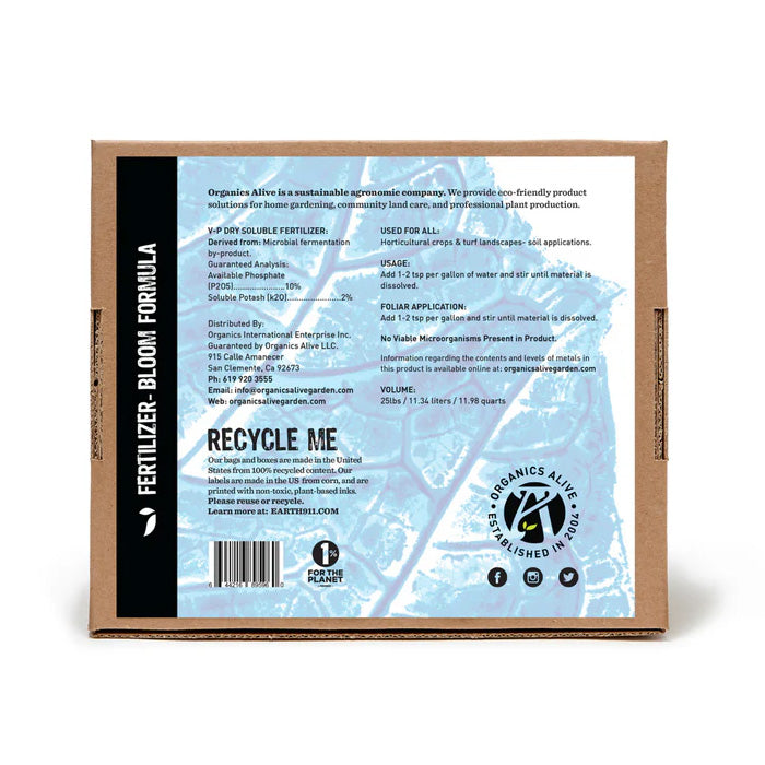 Organics Alive V-P Dry Soluble 0-10-2, 1 lb.