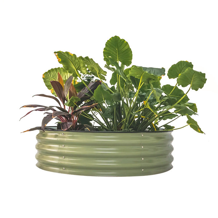 Vego Garden 11 Inch Tall 42 Wide Round Metal Raised Garden Bed