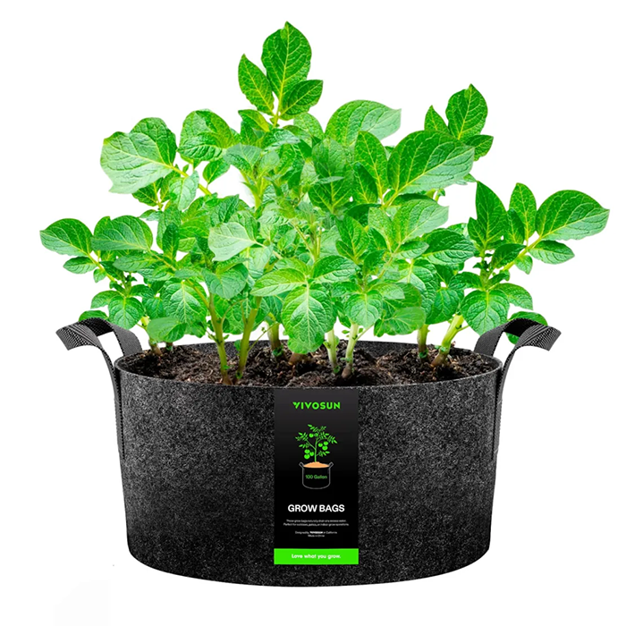 Vivosun Thick Nonwoven Fabric Pot with Handles, 100 Gallon