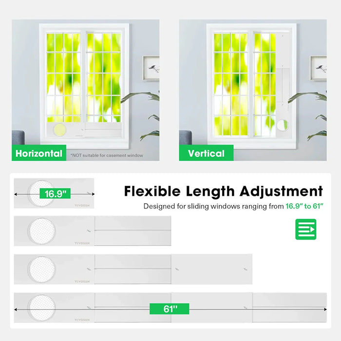 Vivosun Window Duct Kit and Portable AC Window Seal Kit