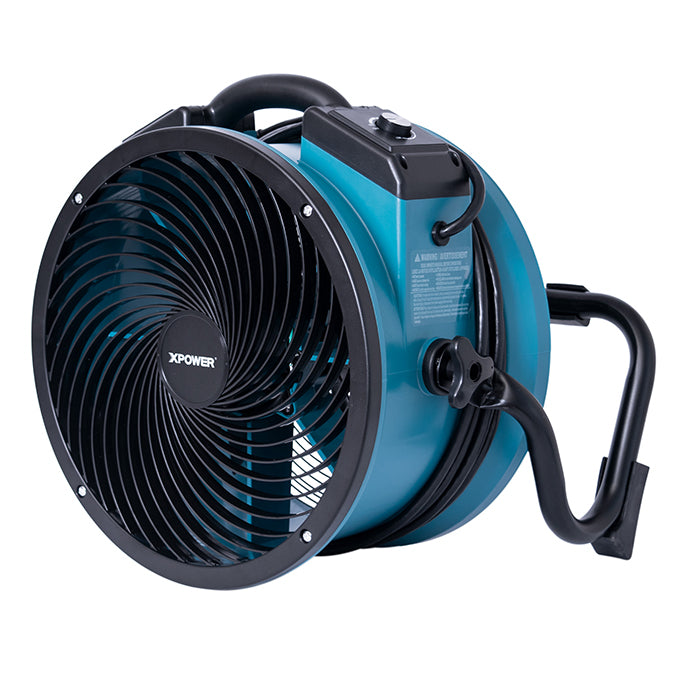 XPOWER X-39AR Professional Axial Fan, 1/4 HP, 2100 CFM, Blue