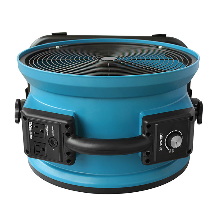 XPOWER X-39AR Professional Axial Fan, 1/4 HP, 2100 CFM, Blue