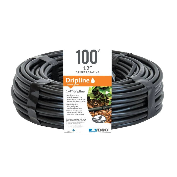 DIG Micro-Line 1/4 Inch Non Pressure Compensating Dripline