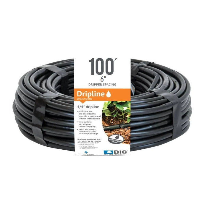 DIG Micro-Line 1/4 Inch Non Pressure Compensating Dripline