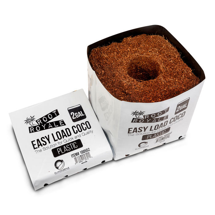 Root Royale Easy Load Coco Plastic Grow Bag, 2 Gallon