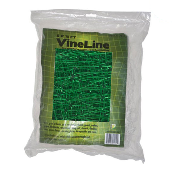 DL Wholesale VineLine Green Plastic Garden Trellis Netting with 6" Squares, 5' x 30'