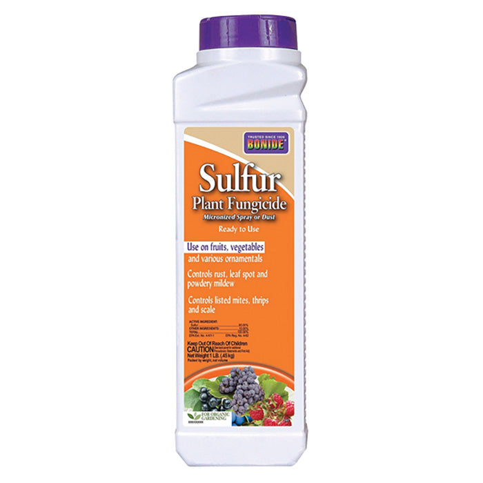 Bonide Sulfur Plant Fungicide Micronized Spray or Dust Ready-to-Use, 1 lb.