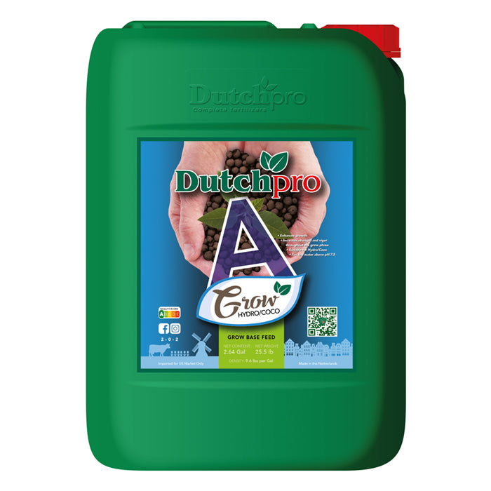 DutchPro Base Feed Grow Hydro/Coco A, 10 Liter - Hard Water