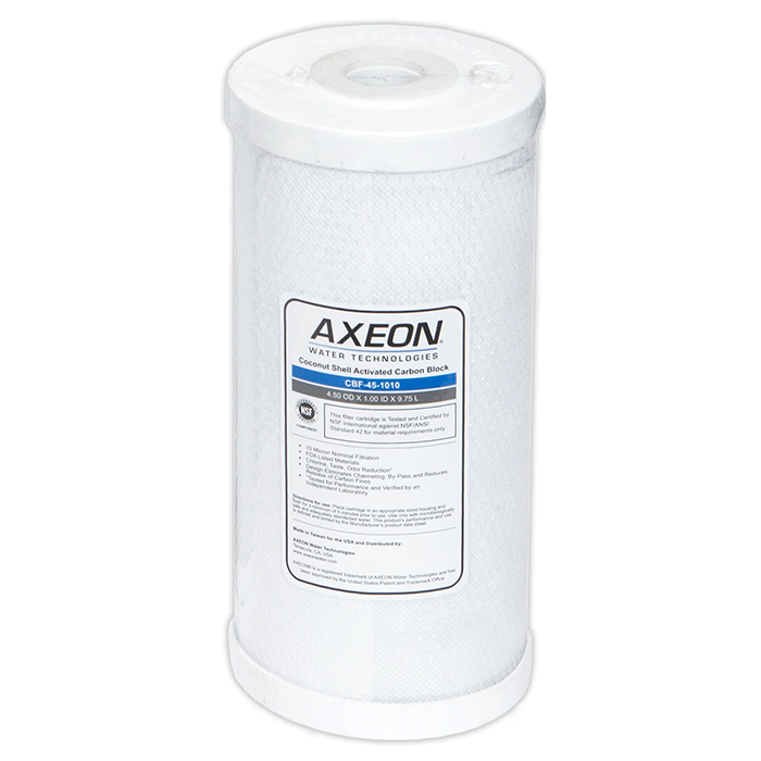 AXEON CBF-45-1010 Coconut Carbon Block Filter Cartridge, 4.5 Inch x 10 Inch