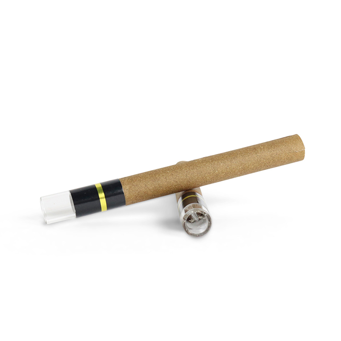 Custom Cones USA 109mm Pre-Rolled Tube Standard Brown Hemp Wrap with Cylinder Glass - Pack of 100