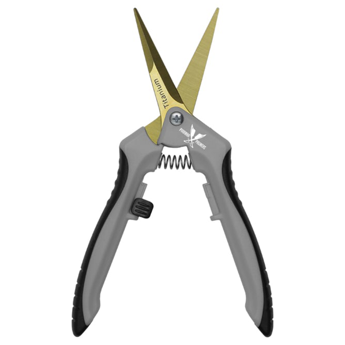 DL Wholesale Piranha Pruner Straight Blade Titanium Trimming Scissors, Gray