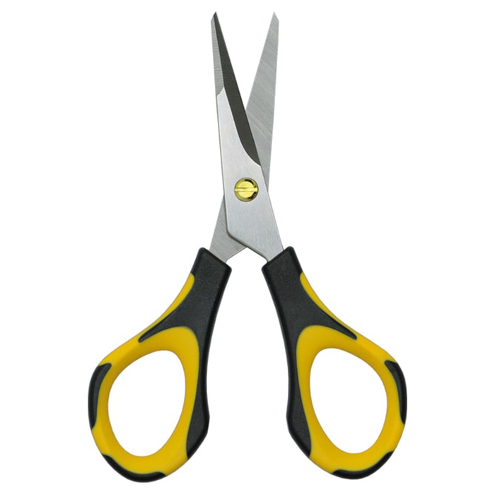 DL Wholesale Piranha Pruner Polish Stainless Steel Blade Bonsai Scissors, Black & Yellow
