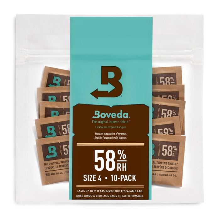 Boveda 2-Way Humidity Control Packs, 58% - 4 Grams, Pack of 10