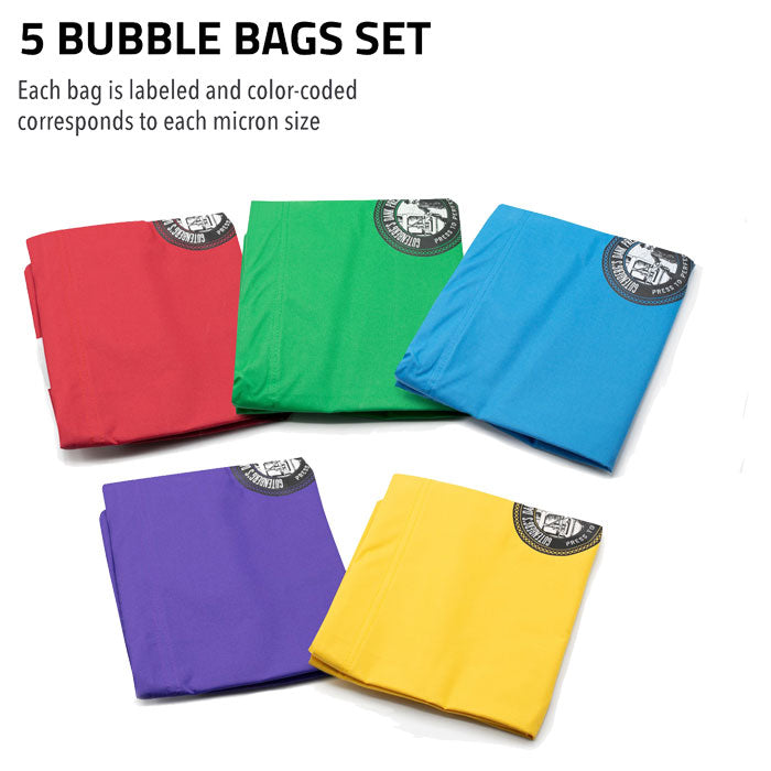 Gutenbergs Dank Pressing Co. Full Mesh Bubble Bags, 5 Gallon 5 Bag Kit