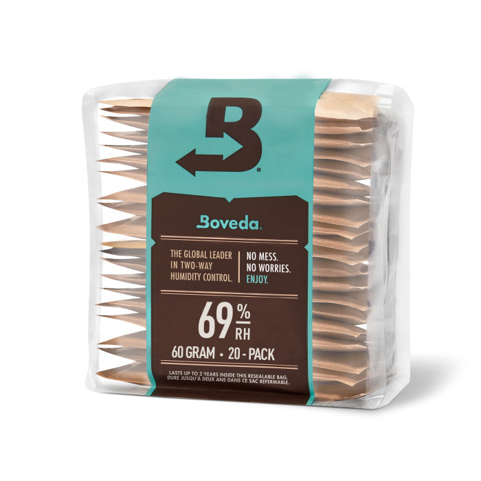 Boveda 2-Way Humidity Control Packs, 69% - 60 Grams, Pack of 100