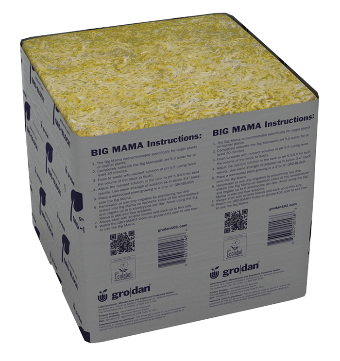 Grodan Delta Big Mama, 8" x 8" x 8" - Case of 18