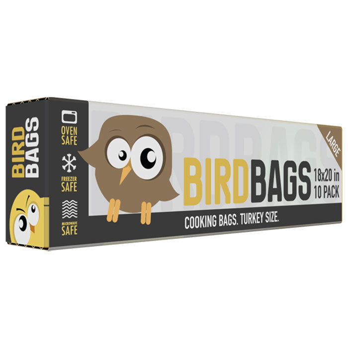 BirdBags Turkey Storage Bags, 3 Gallon Bags 18 Inch x 20 Inch, Clear - Pack of 10
