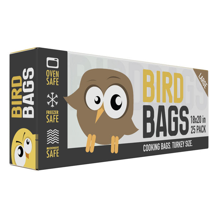 BirdBags Turkey Storage Bags, 3 Gallon Bags 18 Inch x 20 Inch, Clear - Pack of 25