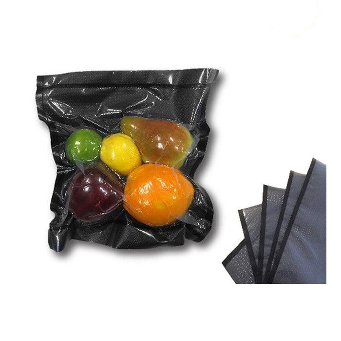 NatureVAC Pre-cut Vacuum Seal Bags, Black/Clear, 11 in. x 24 in. - Pack of 50