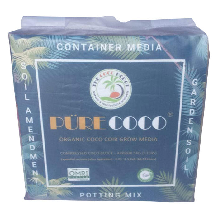 The Coco Depot Individually Wrapped Pure Coco Organic Compressed Coco Block, 5 kg - Pallet of 200 Blocks