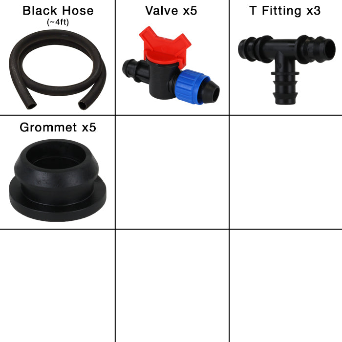 Grow1 Deep Water Culture Hydroponic System - 4 Buckets