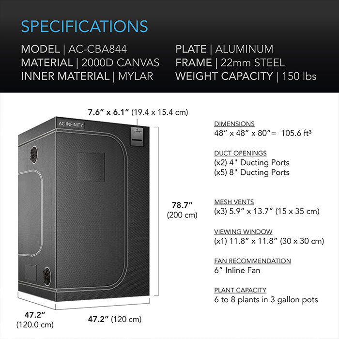 AC Infinity CLOUDLAB 4' x 4' Grow Tent