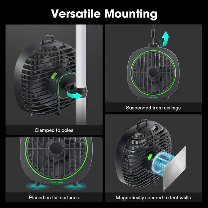 Vivosun AeroWave D4 Grow Tent Clip Fan, 4"