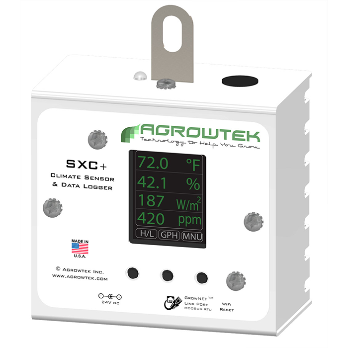 Agrowtek GrowControl SXC+ Indoor Climate Sensor With LCD Display & CO2 PPM Sensor