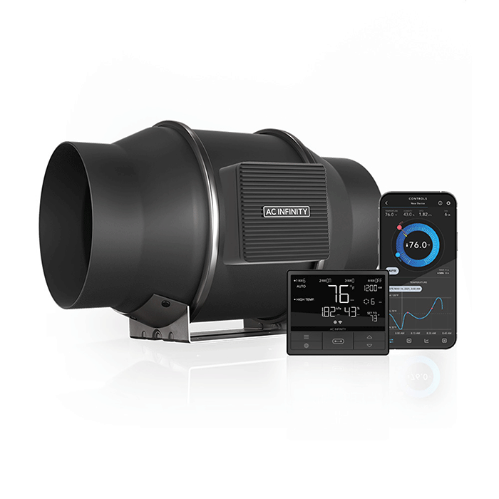 AC Infinity 6" Cloudline PRO T6 Inline Fan with Temperature & Humidity Controller, 402 CFM