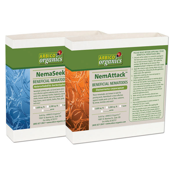 ARBICO Organics NemAttack & NemaSeek Sc/Hb Beneficial Nematodes