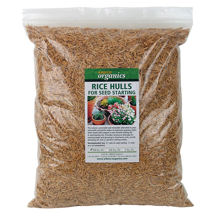 ARBICO Organics Rice Hull Media Amendment, 0.5 Cubic Foot