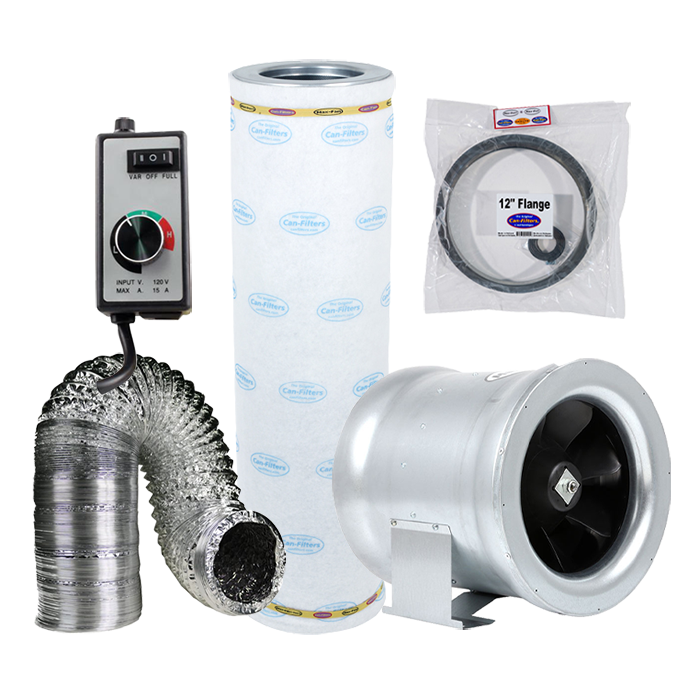 Can-Fan 12 Inch Complete Ventilation & Odor Control Kit