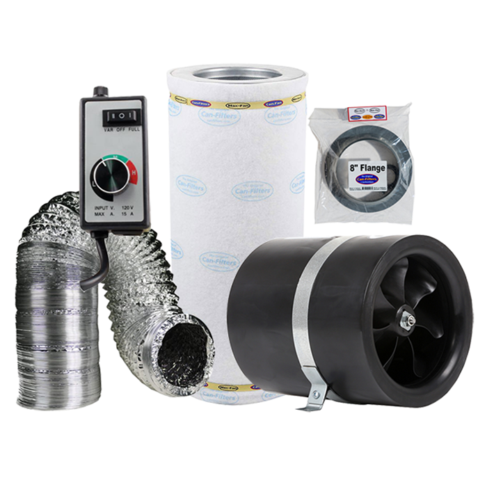 Can-Fan 8 Inch Complete Ventilation & Odor Control Kit