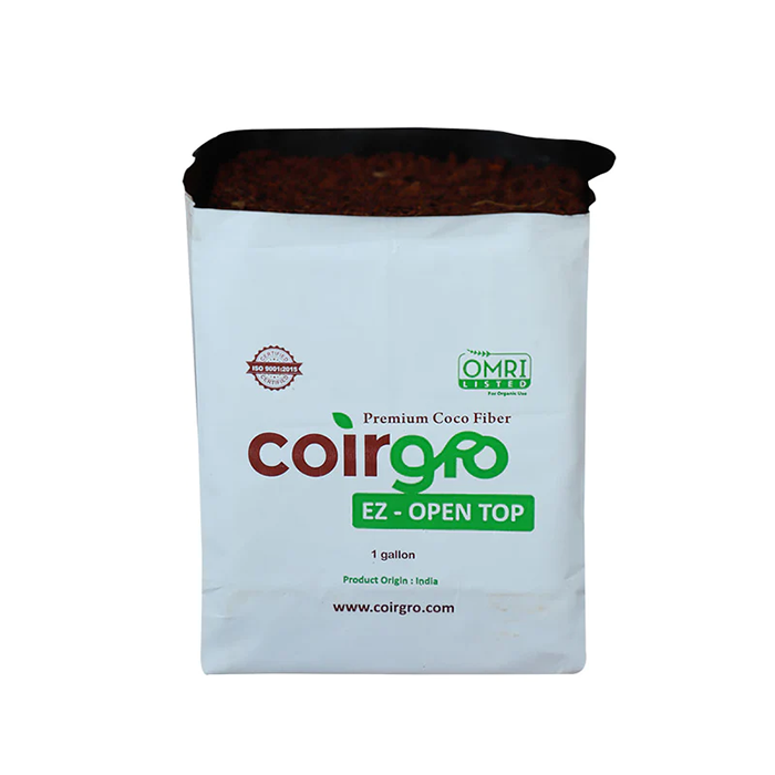 Coirgro EZ Open Top Coco Coir Grow Bag with Aeration Enhanced, 1 Gallon - Case of 40