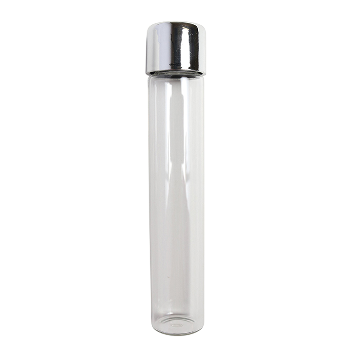 Custom Cones USA Glass Pre-Roll Tubes with Child-Resistant Silver Cap, 115mm - Pack of 400