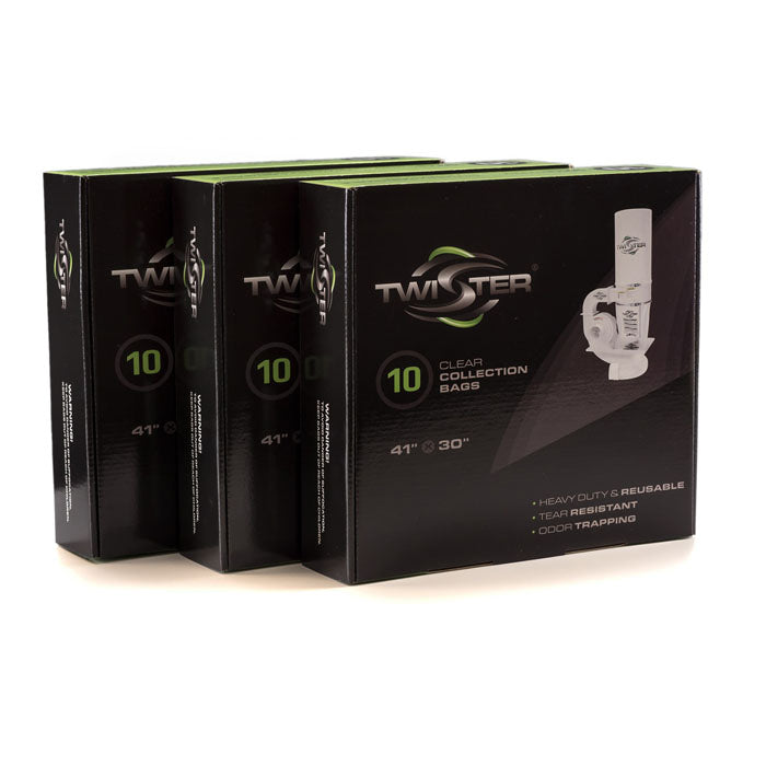 Twister Clear Vacuum Bags For Leaf Collector, 5 Mil  - Pack of 30 Bags
