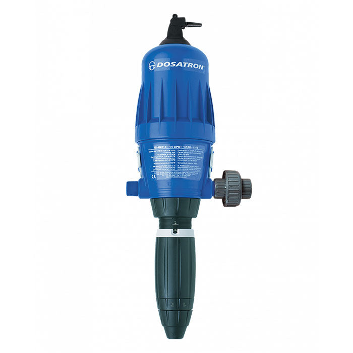 Dosatron Water Powered Doser, 14 GPM 1:100 to 1:10, Viton Seals & Bypass - 3/4 Inch (D14MZ10VFBPHY)