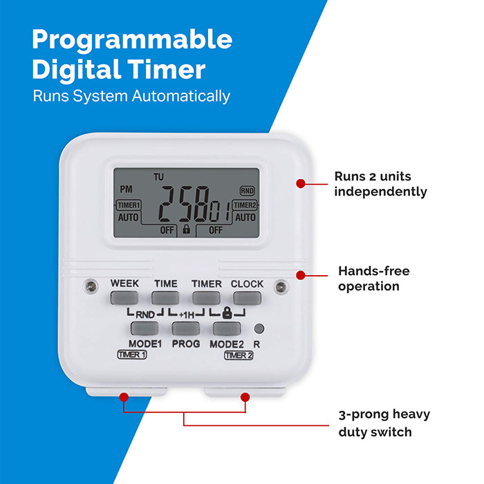 XPOWER Everest PLUS Programmable Sanitizing System, 2000 CFM HEPA Air Purifier + Ozone Generator + Digital Timer