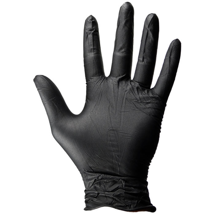 Dirt Defense Black Nitrile Gloves 6 mil, Large, Pack of 100