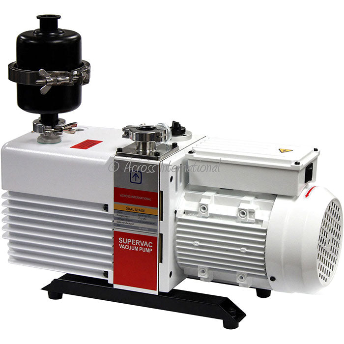 Across International SuperVac 21 CFM Corrosion-Resist 2-Stage Vacuum Pump - UL/CSA Certified, 110 Volt