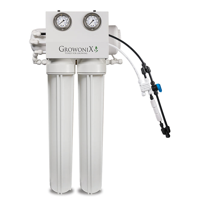 GrowoniX EX800-HF - 870 GPD Reverse Osmosis Filtration System with Tall Filters and KDF/CAT Premium Carbon Filter