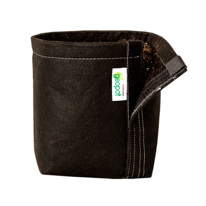 GeoPot Black Velcro Seam Transplanter Fabric Pot, 7 Gallon
