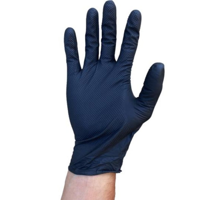 Grabber Black Nitrile Gloves, Box of 100