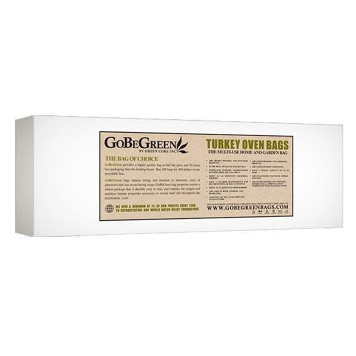 GoBeGreen Original Nylon Turkey Bags, 3 Gallon Bags 18 Inch x 25 Inch - Pack of 25