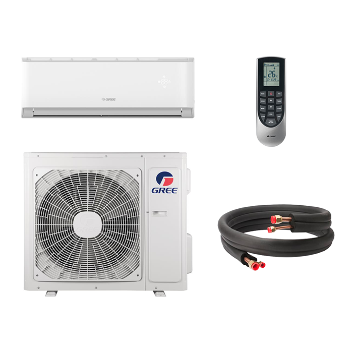 GREE LIVO Gen3 12,000 BTU Mini Split Air Conditioner With Heat Pump & 25 Foot Line Set, 208-230 Volt