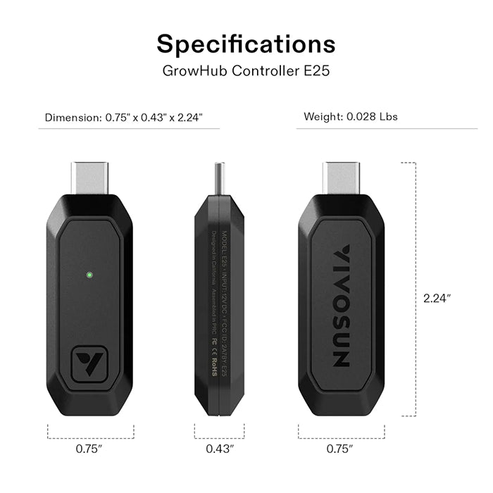Vivosun GrowHub E25 Controller for Grow Tent Atmosphere Control