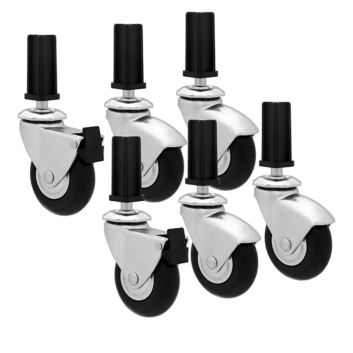 Fast Fit Heavy Duty Caster Wheels - 6 pc