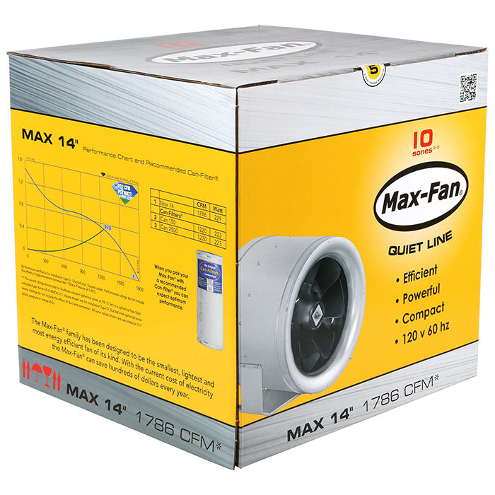 Can-Fan Max-Fan Mixed Flow Inline Fan, 14 Inch - 1700 CFM