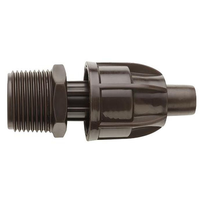 Netafim TechLock x 3/4 in MPT Male Adapters, 17mm - Pack of 25 (TLCK075MA)