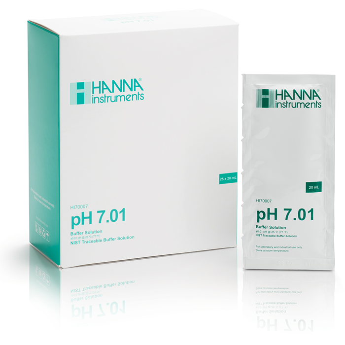 Hanna Instruments pH 7.01 Calibration Solution, 20 mL - Case of 25